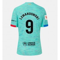 Fotballdrakt Dame Barcelona Robert Lewandowski #9 Tredjedrakt 2023-24 Kortermet